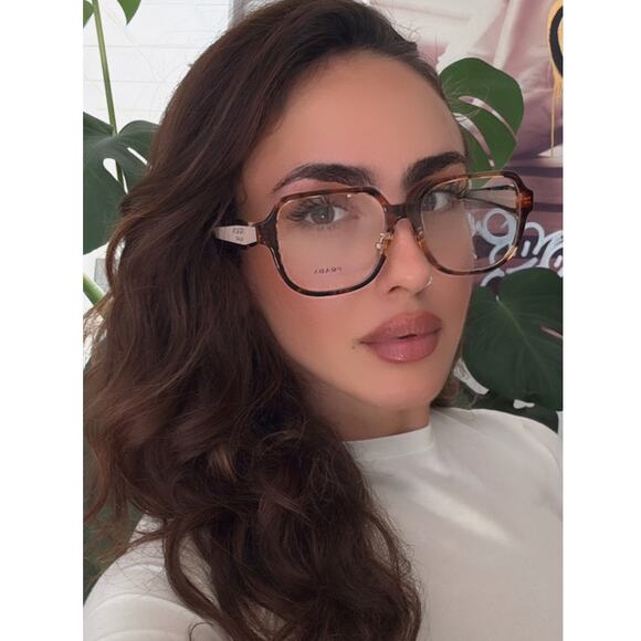 NEW Prada PR B07VD Havana Brown Powder Eyeglasses Frames - Picture 1 of 7